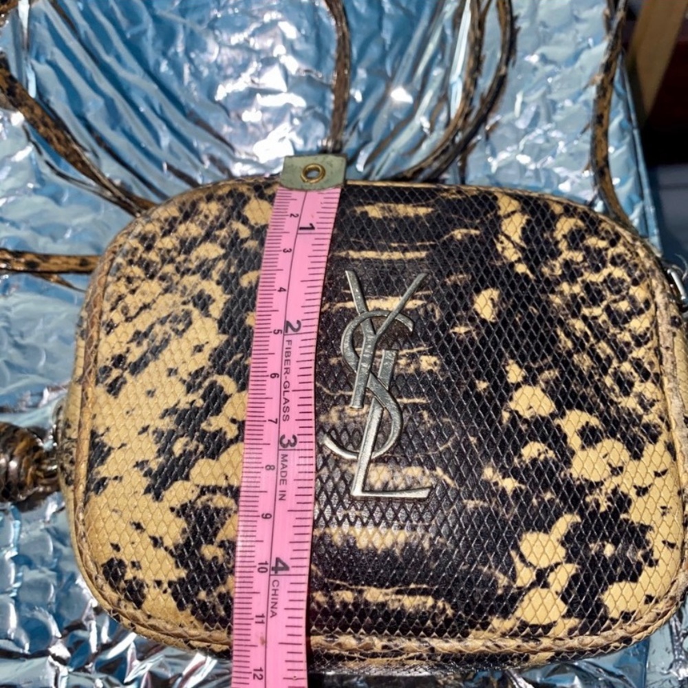 YSL Monogram Python-Embossed Crossbody Bag - Picture 6 of 10